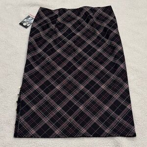 Black and Pink Checkered  Skirt